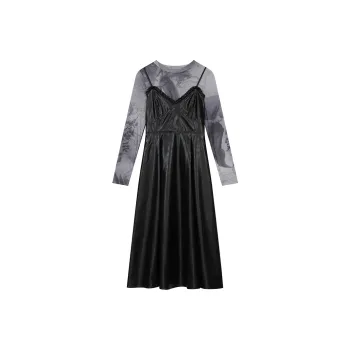 ELF SACK Skirt Set Women's Urban Chic Style Black
