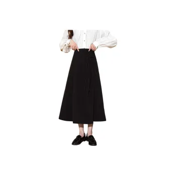 Tonlion Casual Long Skirt Women's Black