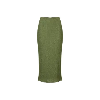 Rouje FW24 TANA SKIRT Casual Long Skirts Women's Green