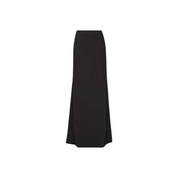 FENDI Logo Embroidered Back-Slit Long Skirt