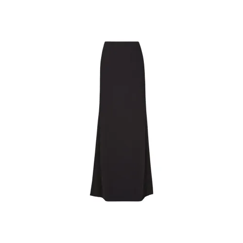 FENDI Logo Embroidered Back-Slit Long Skirt