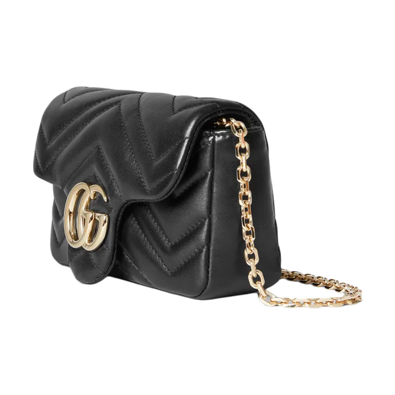 GUCCI Lambskin Shoulder Bag Mini Women's Black-1