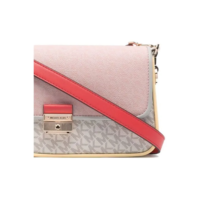 MICHAEL KORS MICHAEL KORS Handbag Collection Bradshaw Coated Canvas Shoulder Bag Regular Women's Pink & Light Umber-3