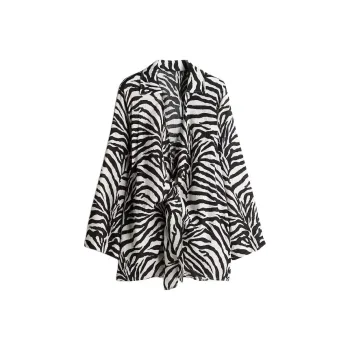 H&M Wrap Skirt Women's White/Black