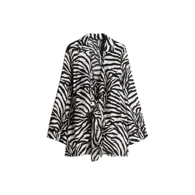 H&M Wrap Skirt Women's White/Black-0