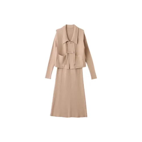 Yi Mengyuan Skirt Set Women's Wheat