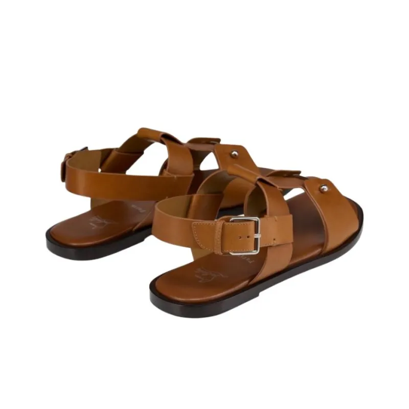 CL LUBOTING Chambeliss One Strap Sandals Men's Brown-3