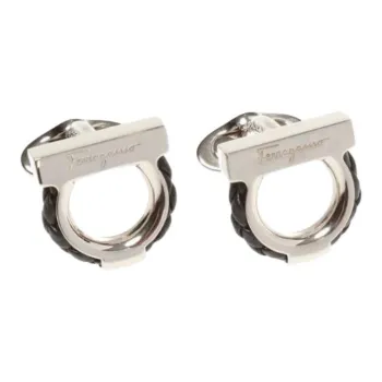 FERRAGAMO Brass Cufflinks Men's Silver