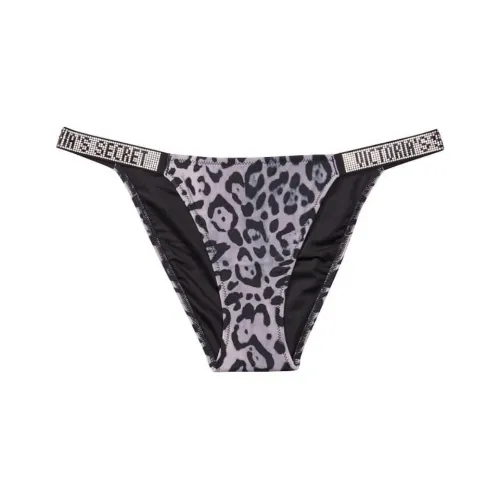 Victoria's Secret Swimming Shorts Women's 1 Pack Black Leopard Print