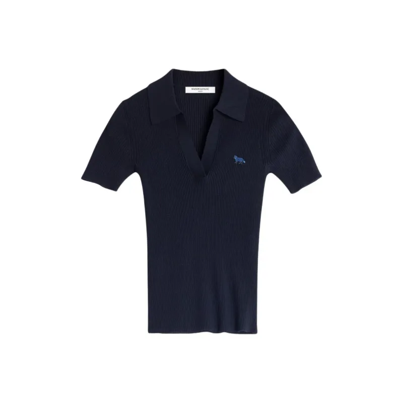 Maison Kitsune Polo Shirt Women's Marine Blue-0
