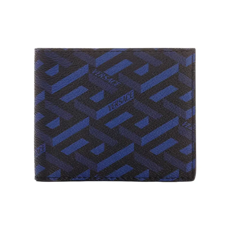 VERSACE VERSACE Leather Wallet Men's Blue-0