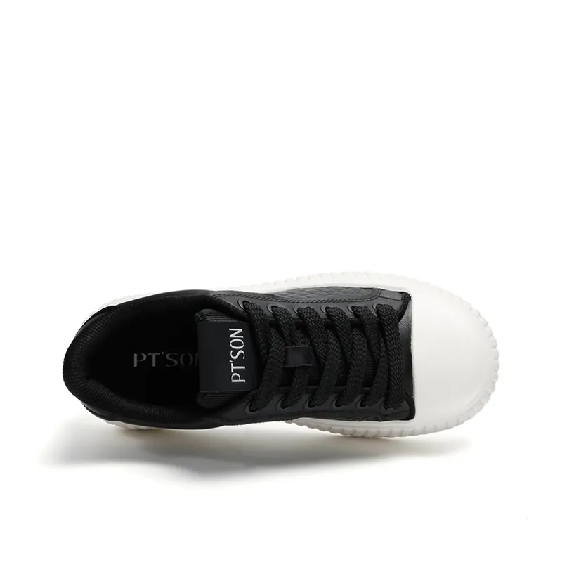PT'SON Lightweight Breathable Height Increasing Low Top Skateboard Shoes Men's-7