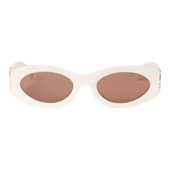 MIU MIU Logo detail Oval frame Sunglasses