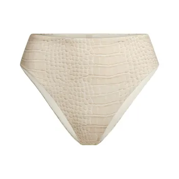Skims Swimsuit Collection Swimming Shorts Women's EGRET CROCODILE PRINT/White Egret Crocodile Print
