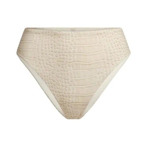 Skims Swimsuit Collection Swimming Shorts Women's EGRET CROCODILE PRINT/White Egret Crocodile Print