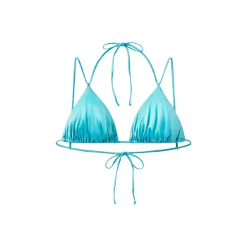 Khy FW24 DROP 010 Ruched Triangle Bikini Top Bikini Women's Aqua Green