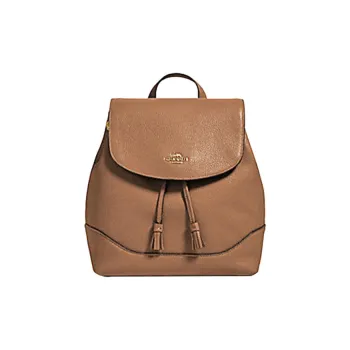 COACH Elle PVC With Skin Backpacks Backpack Medium Size Women's Khaki