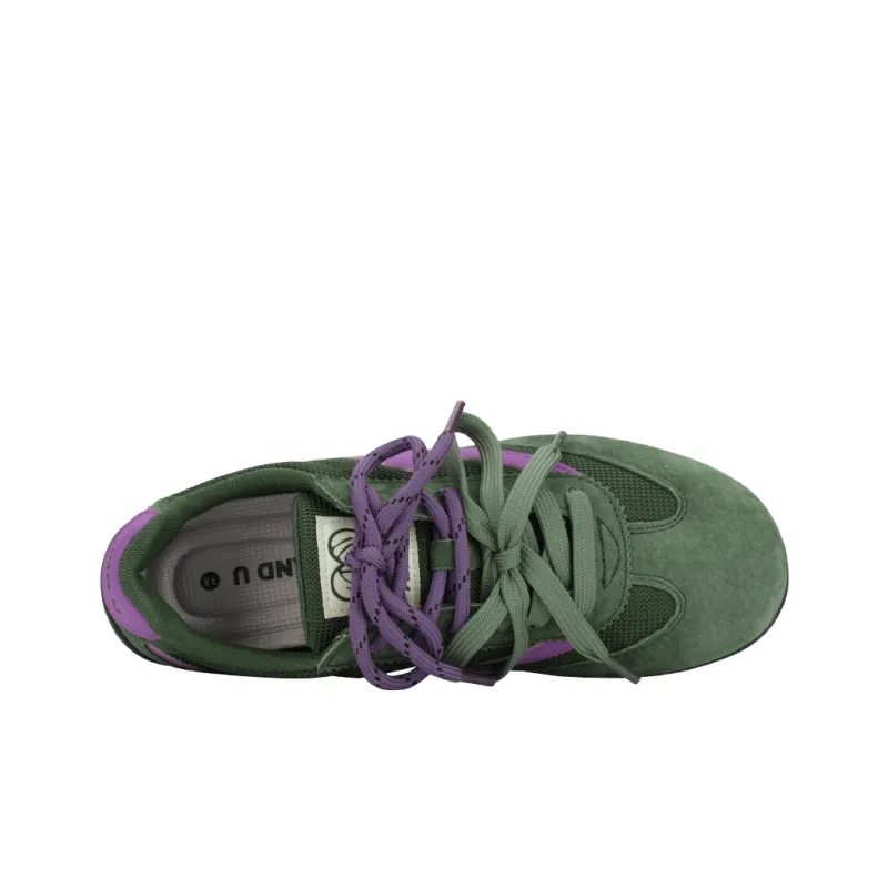 AND U Cushioning Abrasion Resistant Breathable Slip Resistant Low Top Double Lace Up Skateboard Shoes Unisex-7