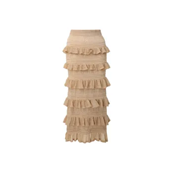 Zimmermann SS24 Casual Long Skirts Women's Gold