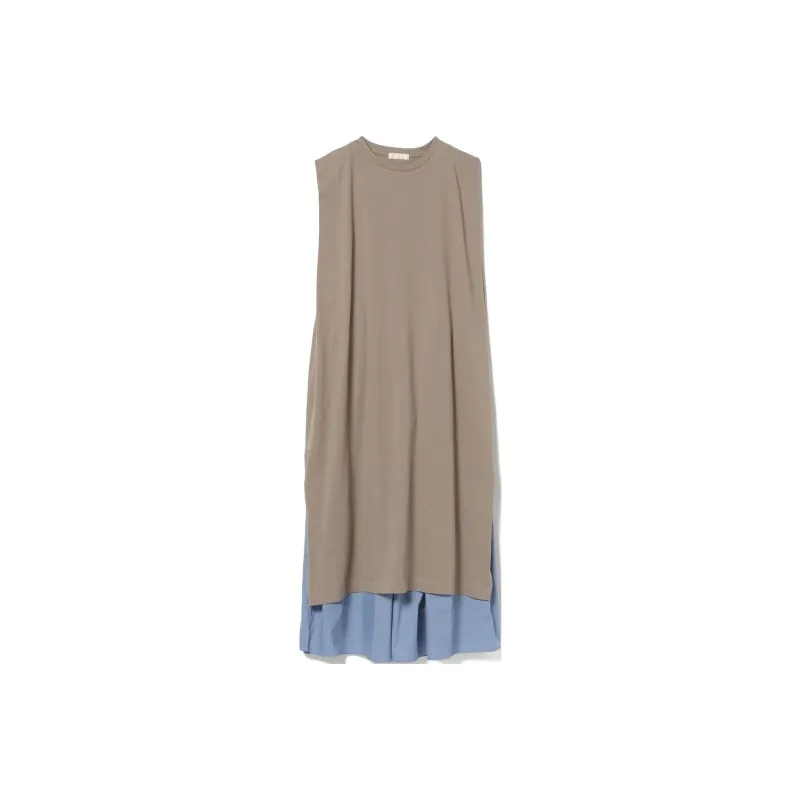 Beams Two Piece Skirt Sets Women's Clothing Sets Light Umber+Blue-0