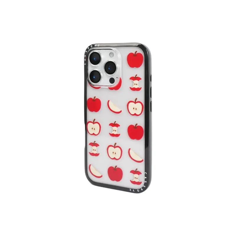 Sopi Acrylic Material Full Screen Red Apple Core Phone Cases Compatible With IPhone 16/15 Pro Max/Apple 13/14 Pro/Max-4