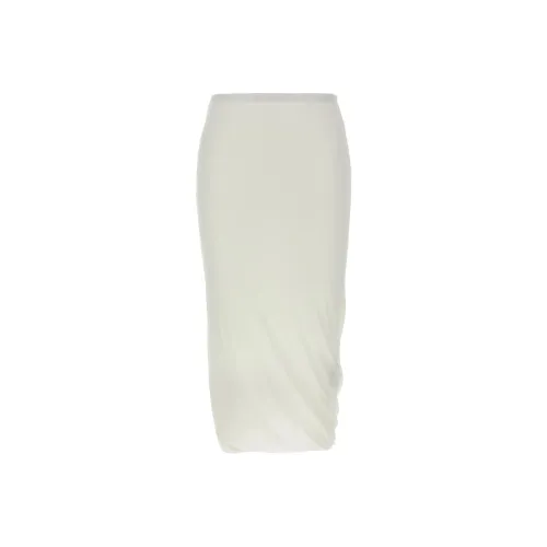 JIL SANDER Crepe Double Layer Midi Skirt