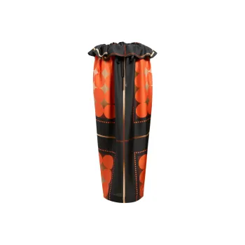 KHAITE FW24 Lilila Skirt Casual Long Skirts Women's Orange Multi/Orange Multicolor