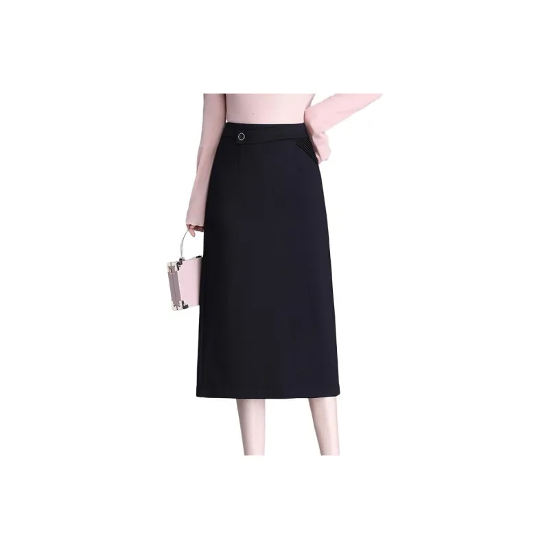 La Chapelle Casual Long Skirt Women's Black-0