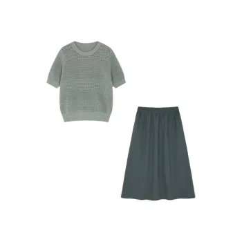 IHIMI Skirt Set Women's Sky Turquoise