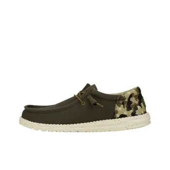 Heydude Wally Funk Americana Casual Shoes Men's Olive Green