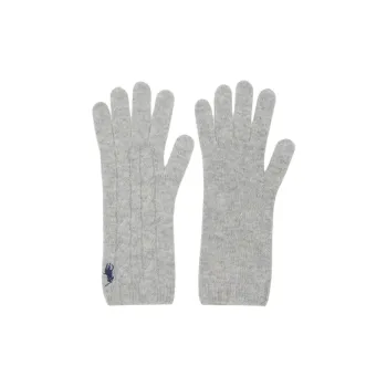 Polo Ralph Lauren Cashmere, Cotton Knit Gloves Unisex Gray