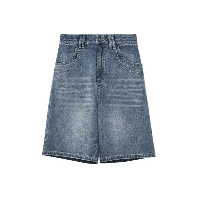 Omont Denim Shorts Women's Washed Blue-0