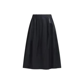 MARNI Logo embroidered Midi Skirt