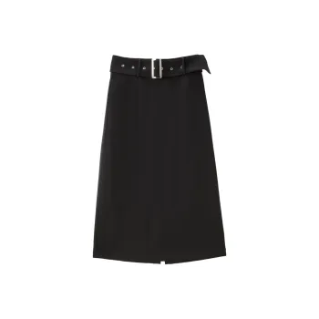 UNIQLO Casual Long Skirts Women's Pure Black