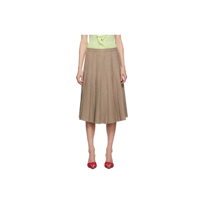 Danielle Guizio Casual Long Skirt Women's Brown-0
