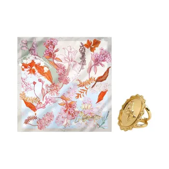 MARJAKURKI Silk Large Scarf Women's