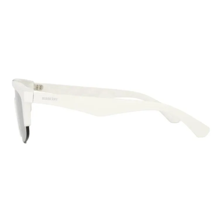 Burberry Plate Frame Irregular Shape Sunglasses Unisex Gray-2