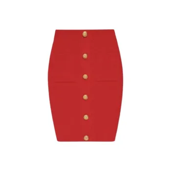 BALMAIN Casual Short Skirts Women's Red
