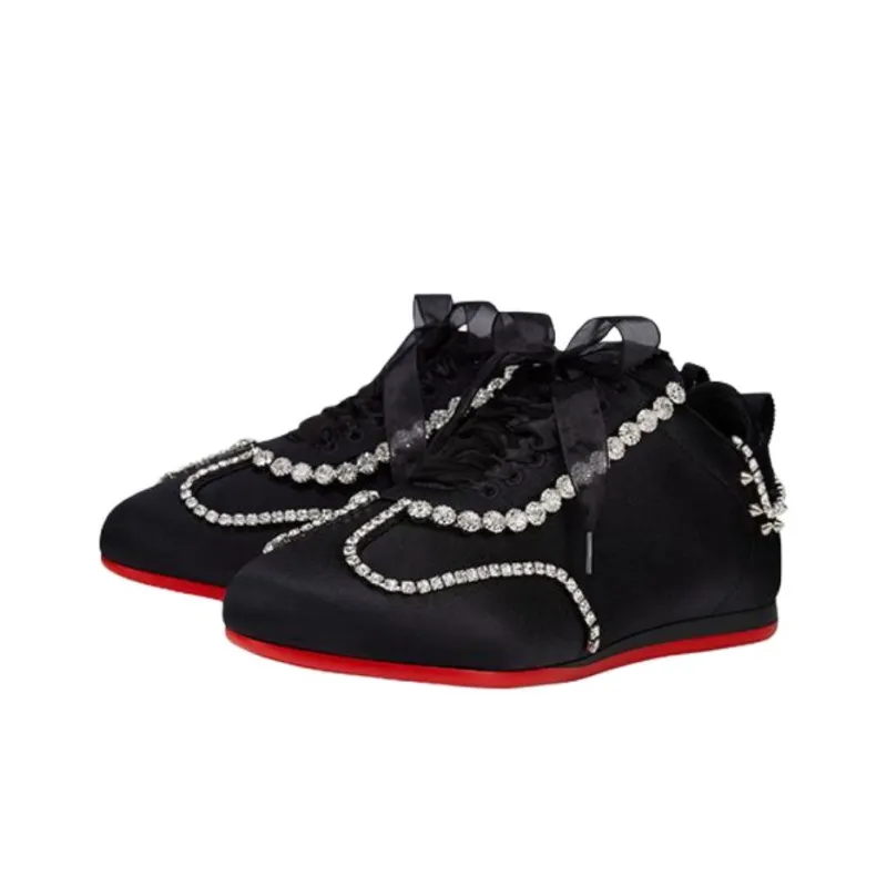 CL LUBOTING ELEONORA STRASS Low Top Casual Shoes Women's Black-2