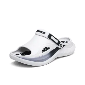 JEANSWEST Beach Sandals Unisex Black/White