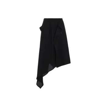 Yohji Yamamoto LIMI Feu FW24 Casual Long Skirts Women's Black