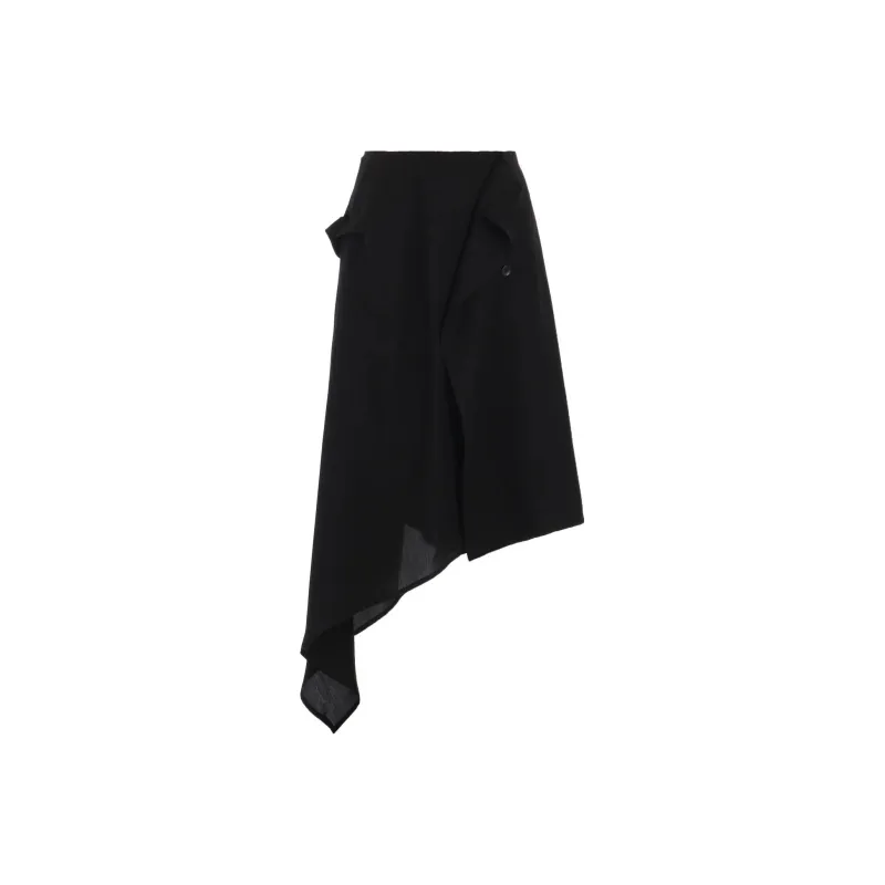 Yohji Yamamoto LIMI Feu FW24 Casual Long Skirts Women's Black-0