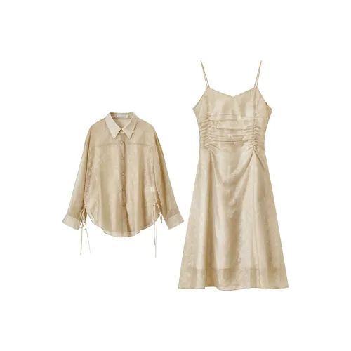 SENTUBILA Skirt Set Women's Linen