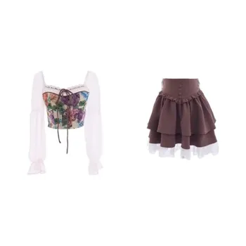 PLAY BUSH Two Piece Skirt Sets Women's