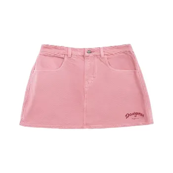 MLB Los Angeles Dodgers Denim Short Skirts Women's Pink