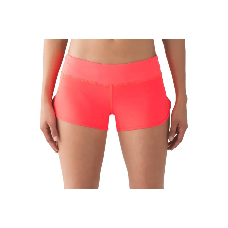 Lululemon Speed Sports Shorts Women's Orange Red-0