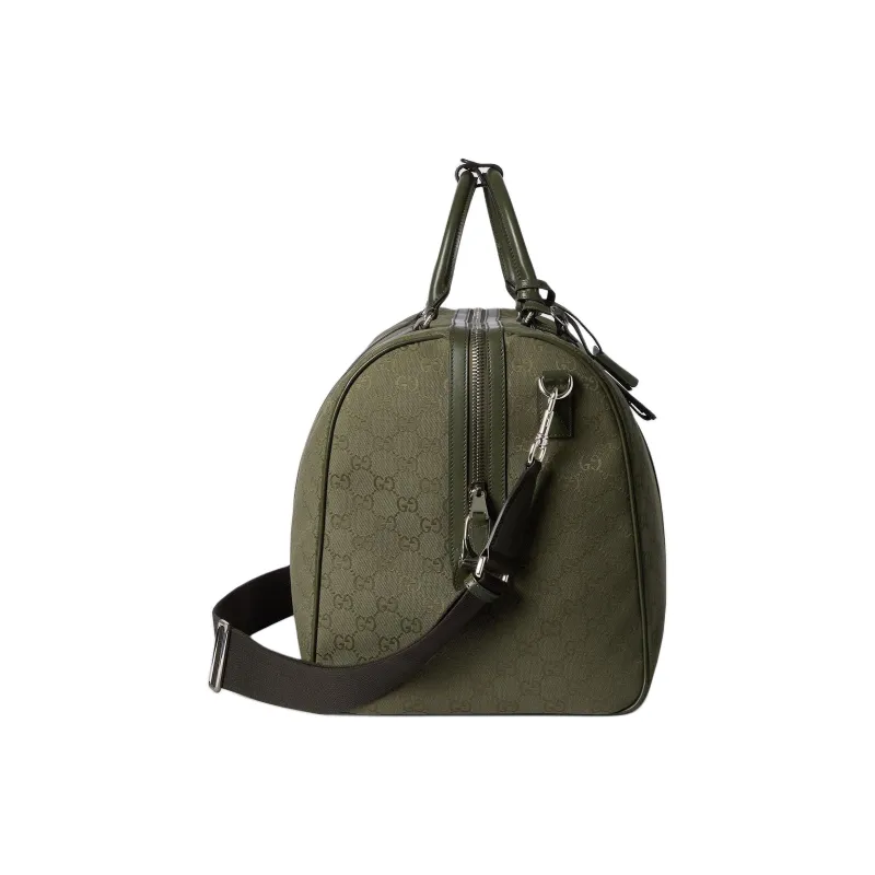 GUCCI Canvas Portable One Shoulder Travel Bag Men's Green-2