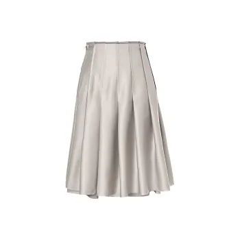 SINBOS Casual Long Skirt Women's Silver Gray