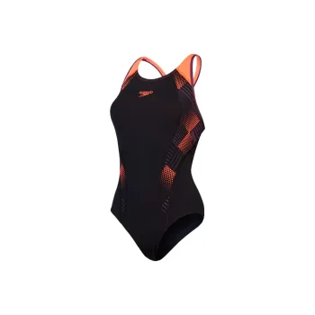 Speedo Placement Laneback Swimsuit One-piece Swimsuit Women's Black