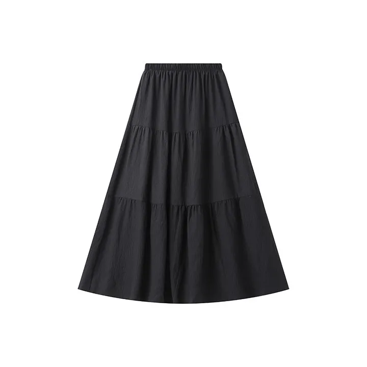 ATUXIU 2025 Spring/Summer Minimalist Style Versatile Half Length Skirt Women's-0